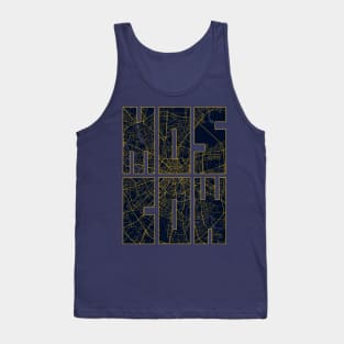 Moscow, Russia City Map Typography - Gold Art Deco Tank Top